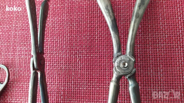 Автентични посребрени лъжица щипка отварачка , снимка 6 - Антикварни и старинни предмети - 47497981