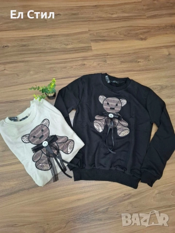 🤍#Блуза #мече #Памук Стандарт размер (С М Л) 12€ , снимка 5 - Блузи с дълъг ръкав и пуловери - 53435009