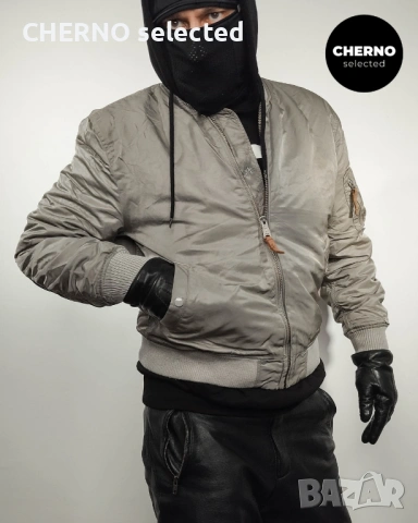 Мъжко бомбър яке ALPHA INDUSTRIES MA-1 Flight Bomber Jacket – размер XL•L – отлично състояние, снимка 8 - Якета - 52977206