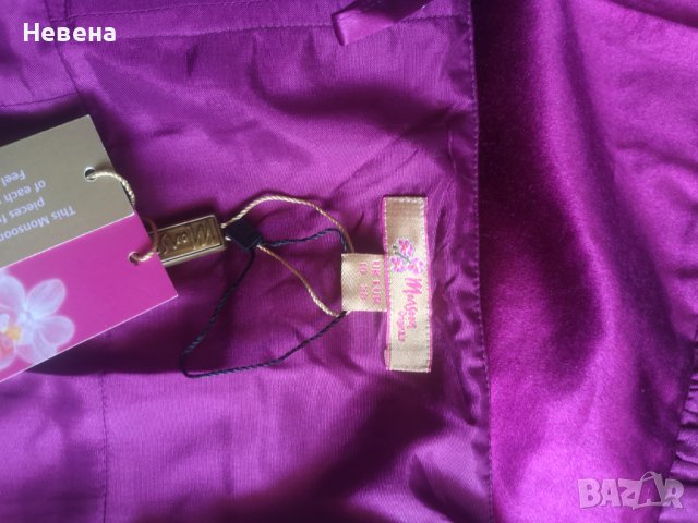 Рокля  естествена коприна Нова циклама Monsoon, размер М, снимка 2 - Рокли - 40913209