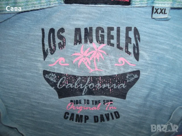 Тениски CAMP DAVID  мъжки,Л-ХЛ-2ХЛ   /синя,жълта,розова,тъмносиня/, снимка 8 - Тениски - 41449062