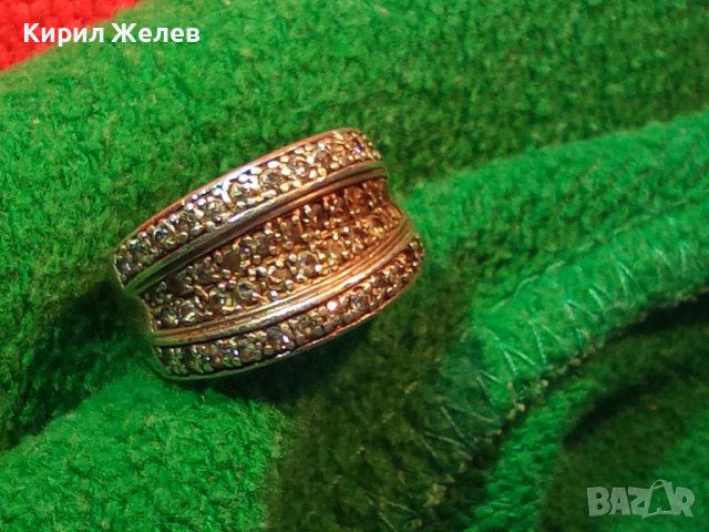 СКЪПОЦЕНЕН СРЕБЪРЕН ПРЪСТЕН СРЕБРО 925 РЕГУЛИРУЕМ ВИНТИДЖ АРТ МОДЕЛ с БЛЕСТЯЩИ ФАСЕТ ЦИРКОНИ 43253, снимка 2 - Пръстени - 44316761