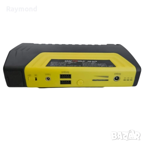 KraftWorld KW-2679 – Джъмп стартер за кола с компресор, фенер и аварийни инструменти 12V, 600A, USB, снимка 12 - Компресори - 51793365