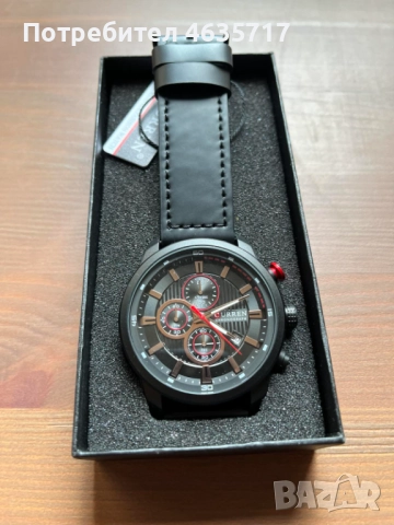 Мъжки часовник Curren, Хронограф, Неръждаема стомана, Естествена кожа