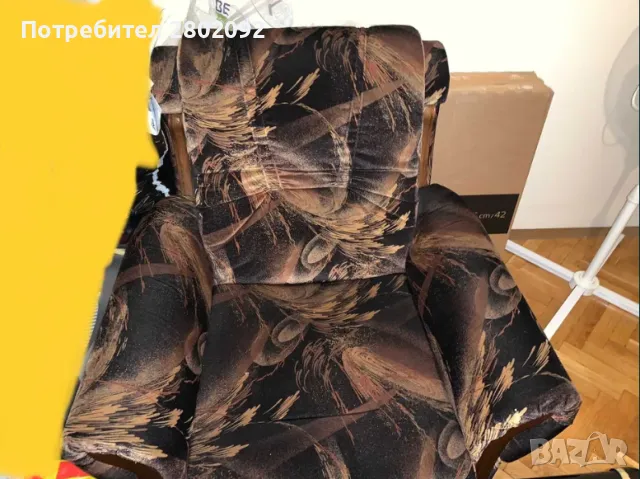 Продавам комплект мебели: маса, фотьойл и 2 табуретки – 159.99 лв, снимка 3 - Други - 50261364