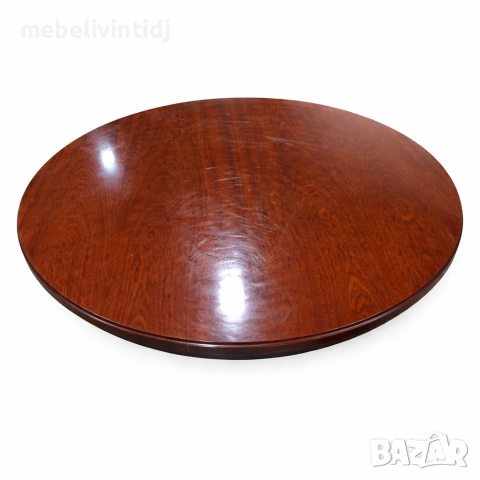 Класическа кръгла трапезна маса изработена от махагон., снимка 3 - Маси - 53804174