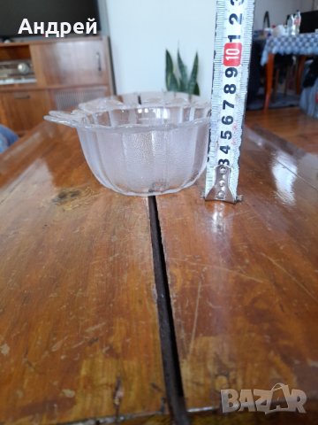Стара стъклена купа #5, снимка 6 - Антикварни и старинни предмети - 34092994