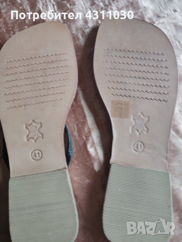 Нови летни дамски чехли естествена кожа 41 номер, снимка 8 - Чехли - 53467642