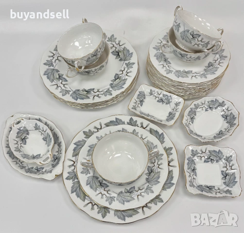 Колекционерски сервиз Royal Albert, Silver Maple, снимка 9 - Сервизи - 53350106