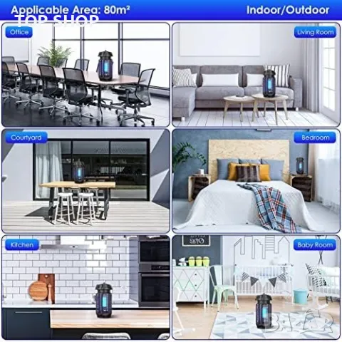 Нова електрическа Лампа за убиване на комари мухи 20W UV светлина Дом Градина, снимка 2 - Други стоки за дома - 49265190