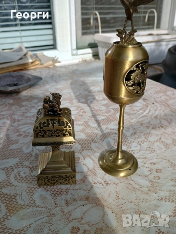 Две метални кандила-2, снимка 7 - Антикварни и старинни предмети - 52581854