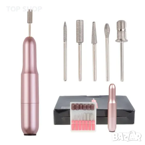 Електрическа писалка за шлифоване на полиране USB Машина за полиране на нокти+Накрайници  20 000 RPM