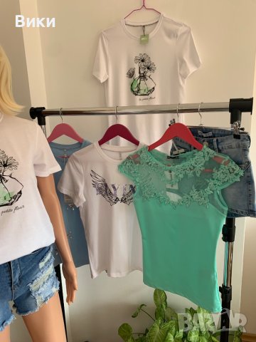 Бяла тениска Only , снимка 11 - Тениски - 41224545