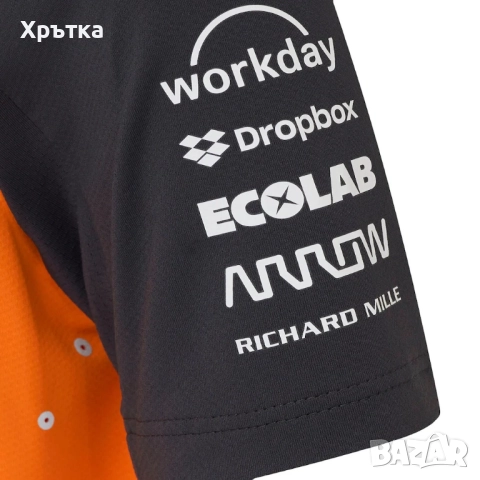 McLaren F1 Team Polo Shirt - Оригинална мъжка тениска с яка размер L, снимка 7 - Тениски - 52850651