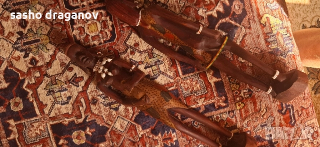 2 ръчно изработени африкански дърворезби, снимка 4 - Колекции - 52258276