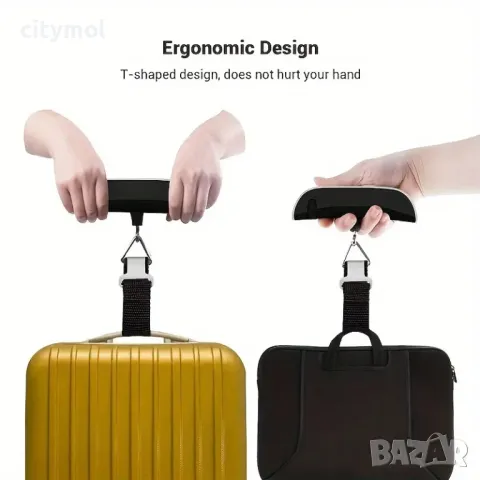 Ръчен кантар/везна за багаж с LCD дисплей, до 50 кг​, снимка 7 - Везни - 48293112