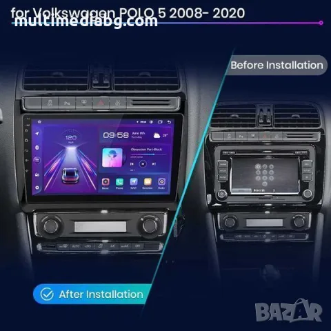 Мултимедия Android за VW Volkswagen Polo 5 2008-2020, снимка 2 - Аксесоари и консумативи - 55792525