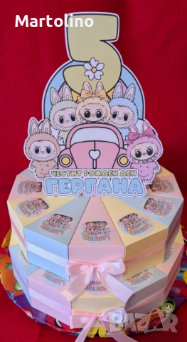 Картонена торта Блуи и Бинго, снимка 4 - Други - 52864406