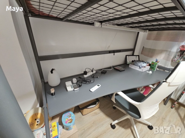 Легло с надстройка Svarta IKEA , снимка 3 - Спални и легла - 52685324