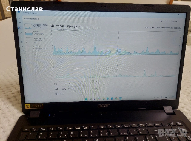 Лаптоп Acer A315-42, 15,6", Ryzen 3 3200U, Radeon Vega 2GB, 8GB RAM, 256GB SSD, снимка 9 - Лаптопи за дома - 53698889