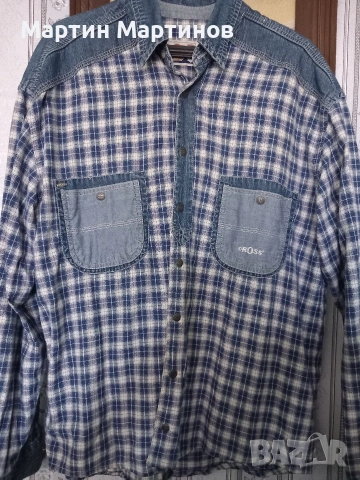 Нова Мъжка Дънкова Риза - CROSS