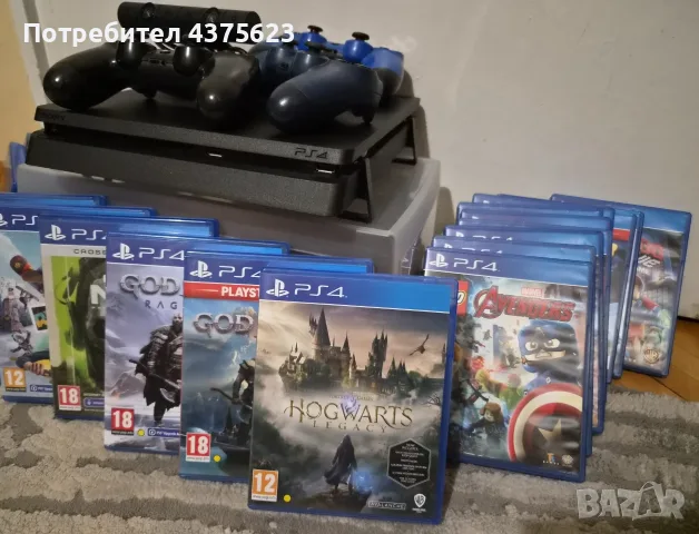 PS4 Slim 500GB + 2TB Seagate Game Drive + 24 игри + 3 DualShock + PS Camera + GuliKit Route Air+ Pro, снимка 4 - PlayStation конзоли - 56238382