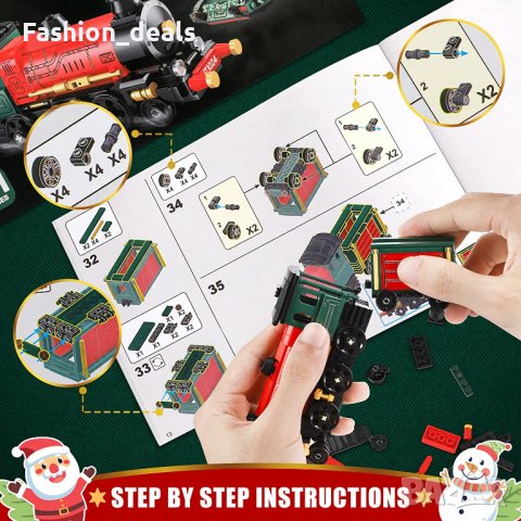 Нов комплект строителна играчка Влак Танк Самолет за деца 3 в 1 Подарък, снимка 3 - Образователни игри - 39345495