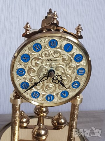 Немски настолен кварцов часовник HERMLE, снимка 8 - Антикварни и старинни предмети - 35926540