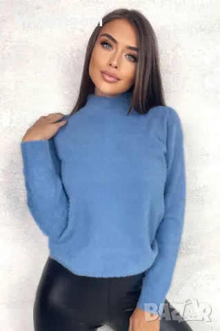 Дамска плюшена блуза поло 