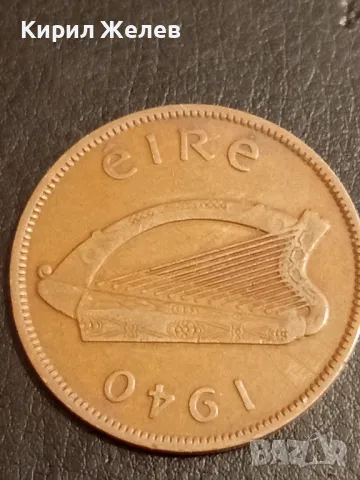 Стара монета 1/2 пени 1940г. Ейре рядка за КОЛЕКЦИЯ 43201, снимка 4 - Нумизматика и бонистика - 49075849