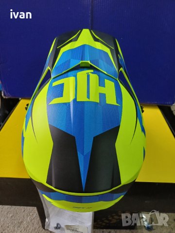 Каска HJS cross enduro шлем yamaha yzf tc te crf husqvarna , снимка 4 - Мотоциклети и мототехника - 42430558