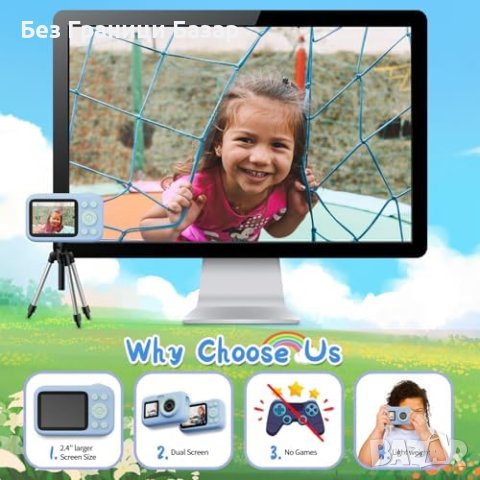 Нова 1080P Детска Камера SJCAM - Хит Подарък за Рожден Ден и 1 юни, снимка 5 - Фотоапарати - 44211507