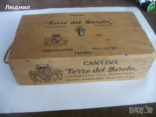 Дървена опаковка от две бутилки вино “Terre del Barolo”., снимка 2 - Други - 36329127