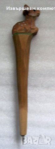 Дървена химикалка Еленче Бамби ръчна изработка изключително детайлна, снимка 5 - Колекции - 34402491