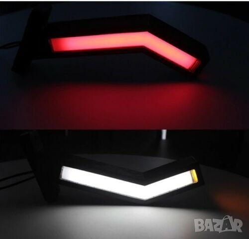 LED Габарити Рогче Ефект,"Бягащ" Режим Светлина червена бяла и орнажева комплект 2 броя, снимка 5 - Аксесоари и консумативи - 34141226