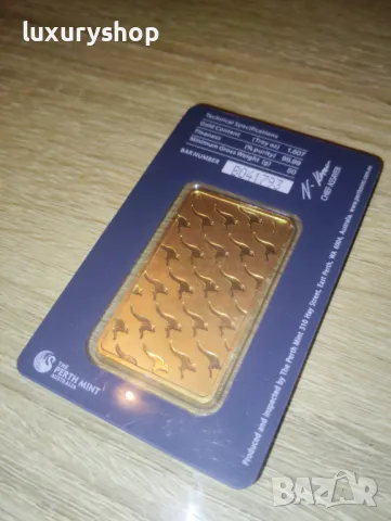 БЕЗПЛАТНА ДОСТАВКА! Златно кюлче 50 грама Perth Mint, снимка 2 - Други - 49768097