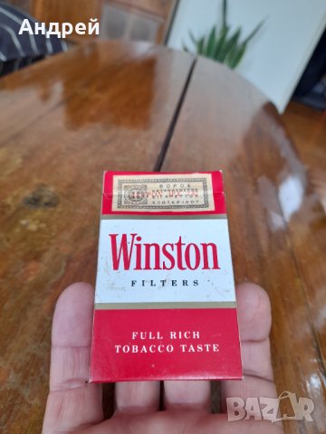 Стара кутия от цигари Winston, снимка 3 - Други ценни предмети - 39578961