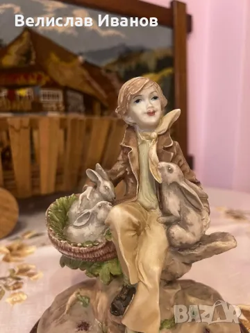 Стара антикварна фигурка Belcari , Capodimonte., снимка 2 - Колекции - 49969542