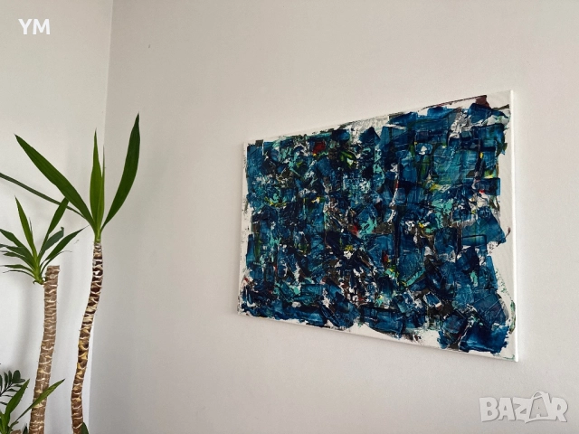 Абстрактна картина 70/50, снимка 2 - Картини - 52018780