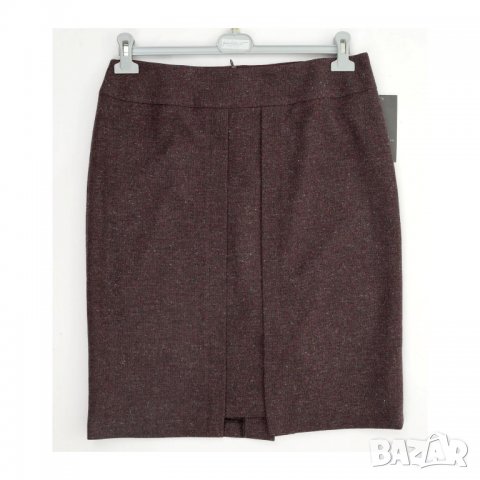 Пола в кафяв меланж марка Gabriela Visconti, снимка 2 - Поли - 38689725