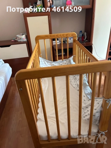 Дървена кошара за бебе 