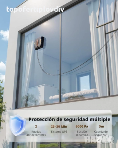 Робот за почистване на прозорци AIRMSEN YW733,Гаранция, снимка 4 - Прахосмукачки - 53654967