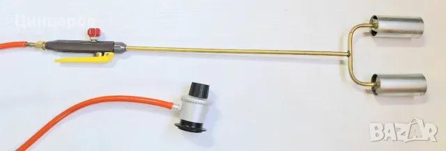 Горелка пропан-бутан с двойка дюзи,камбани,маркуч 5м,регулатор 2bar, снимка 2 - Други машини и части - 48793106