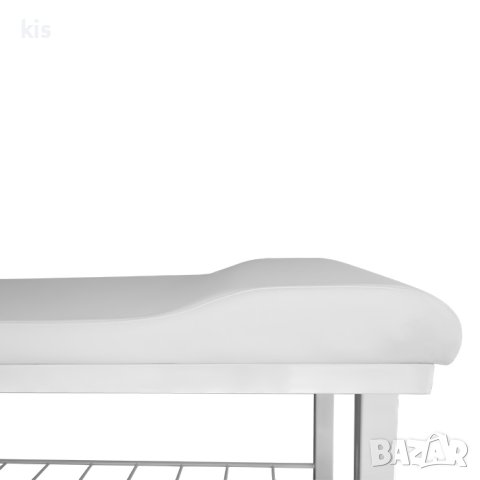 Двусекторно стационарно метално козметично и масажно легло 60/70 см. ширина KL280, Бял, снимка 3 - Кушетки - 41606955