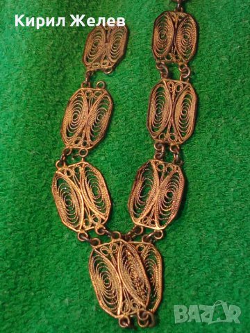 СТАРА СРЕБЪРНА ФИЛИГРАННА ГРИВНА ВЪЗРОЖЕНСКА ПЛЕТКА СРЕБРО РЪЧНА МАЙСТОРСКА ИЗРАБОТКА 22251, снимка 13 - Антикварни и старинни предмети - 33153934