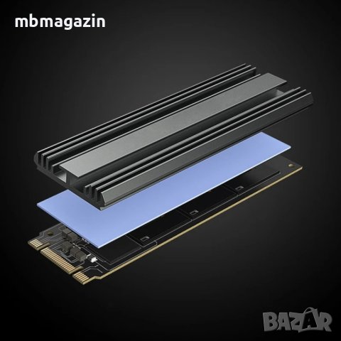 Алуминиев охладител за M.2 NGFF 2280 PCI-E NVME SSD дискове