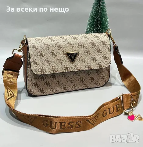 Guess Елегантна Дамски Чанта С Широка Брандирана Дълга Дръжка За През Рамо Код SEM-966