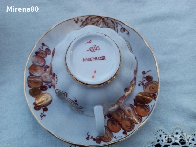 * Золотой виноград - ЛФЗ * - пълен сервиз за чай !, снимка 18 - Сервизи - 51952036