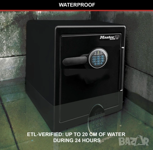 Сейф MasterLock LFW205FYC, Пожарен сертификат, Удароустойчив Защита от наводнение Електронен 6 болта, снимка 10 - Други стоки за дома - 53398070