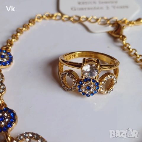 Златен комплект бижута, снимка 4 - Бижутерийни комплекти - 53403822